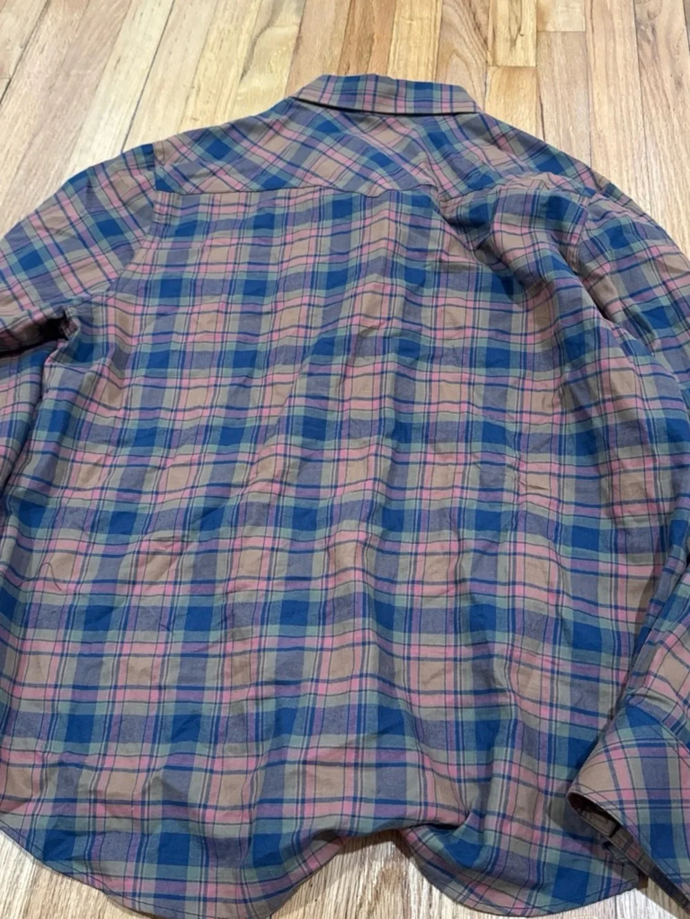 Tecovas Plaid Button-Down Shirt in Navy & Brown